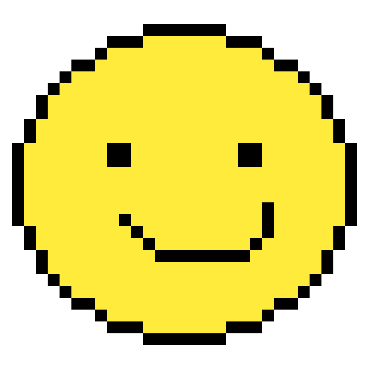 pixel smiley face